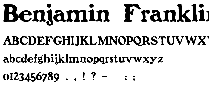 Benjamin Franklin font
